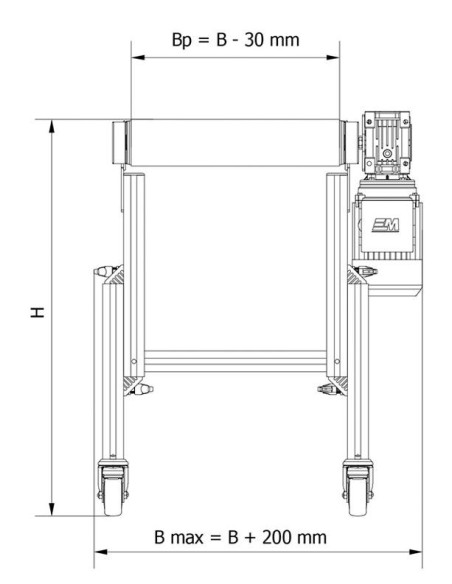 Przenośnik taśmowy MBV 80 D1 730x5000