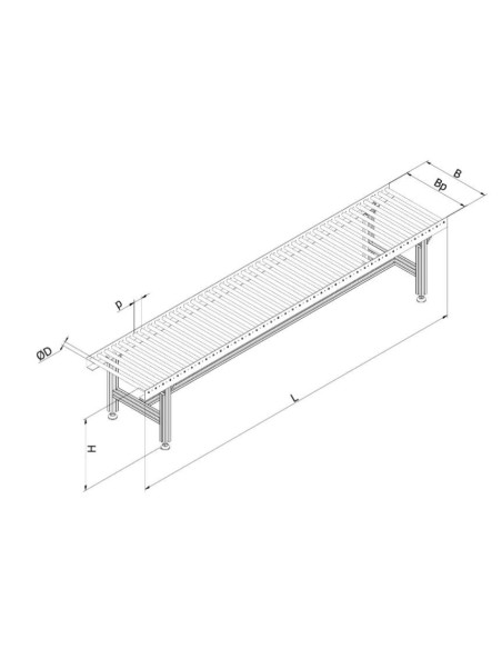 Przenośnik rolkowy grawitacyjny 500x1000