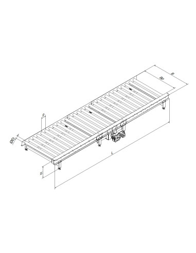 Przenośnik rolkowy napędzany 600x1000
