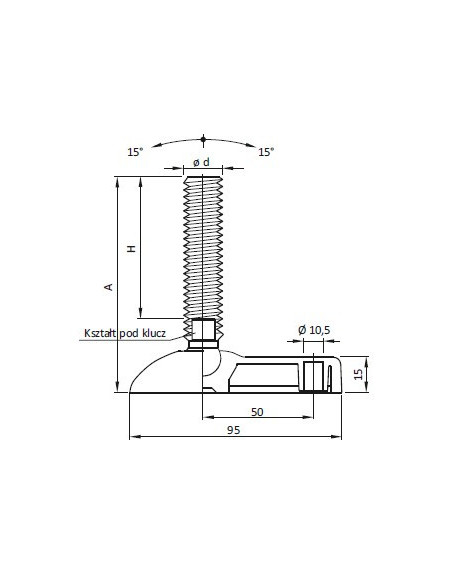 Noga przegubowa 60x95