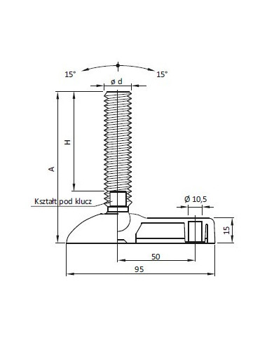 Noga przegubowa 60x95