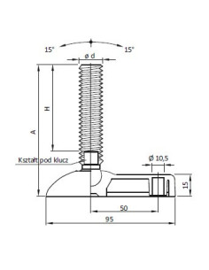 Noga przegubowa 60x95 2