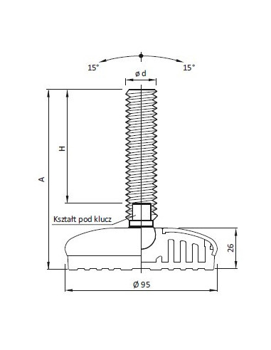 Noga przegubowa Ø95