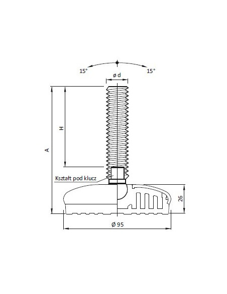 Noga przegubowa Ø95